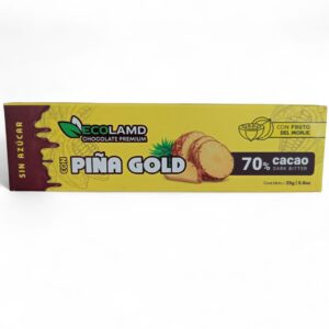 Barra de chocolate con piña gold 25g
