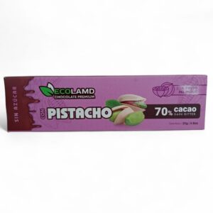 Barra de chocolate con pistacho 25g