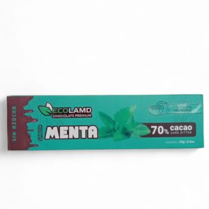 Barra de chocolate sabor menta 25g